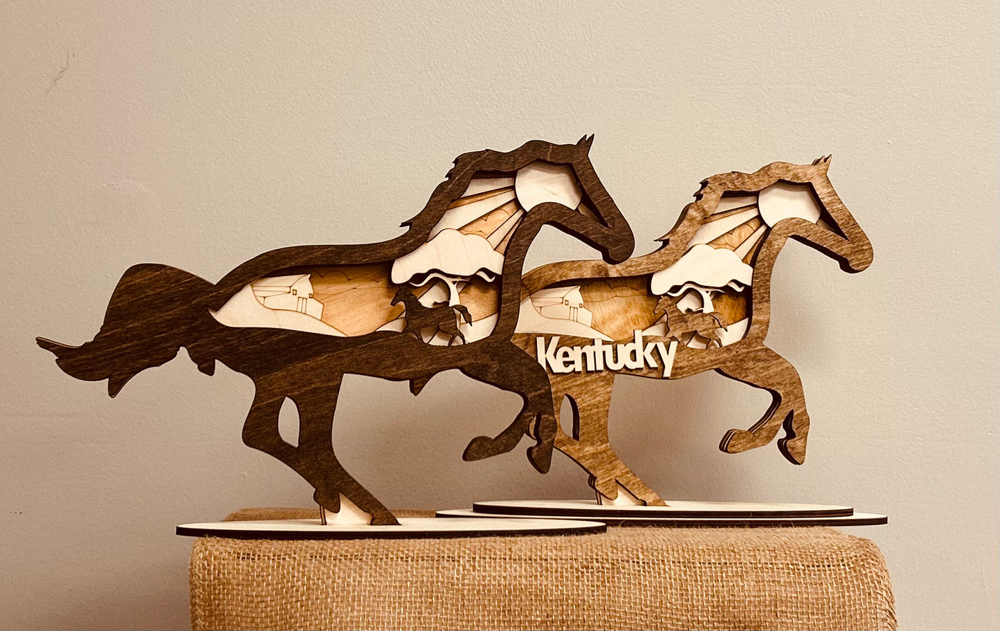 Horse Layered Wood Art - KY Custom Engraving - Made in {{ shop.shopifyProvince }}