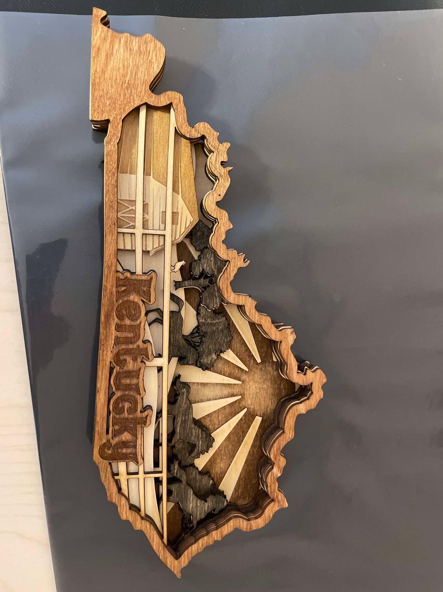 Kentucky Layered Wooden Art - KY Custom Engraving - Made in {{ shop.shopifyProvince }}