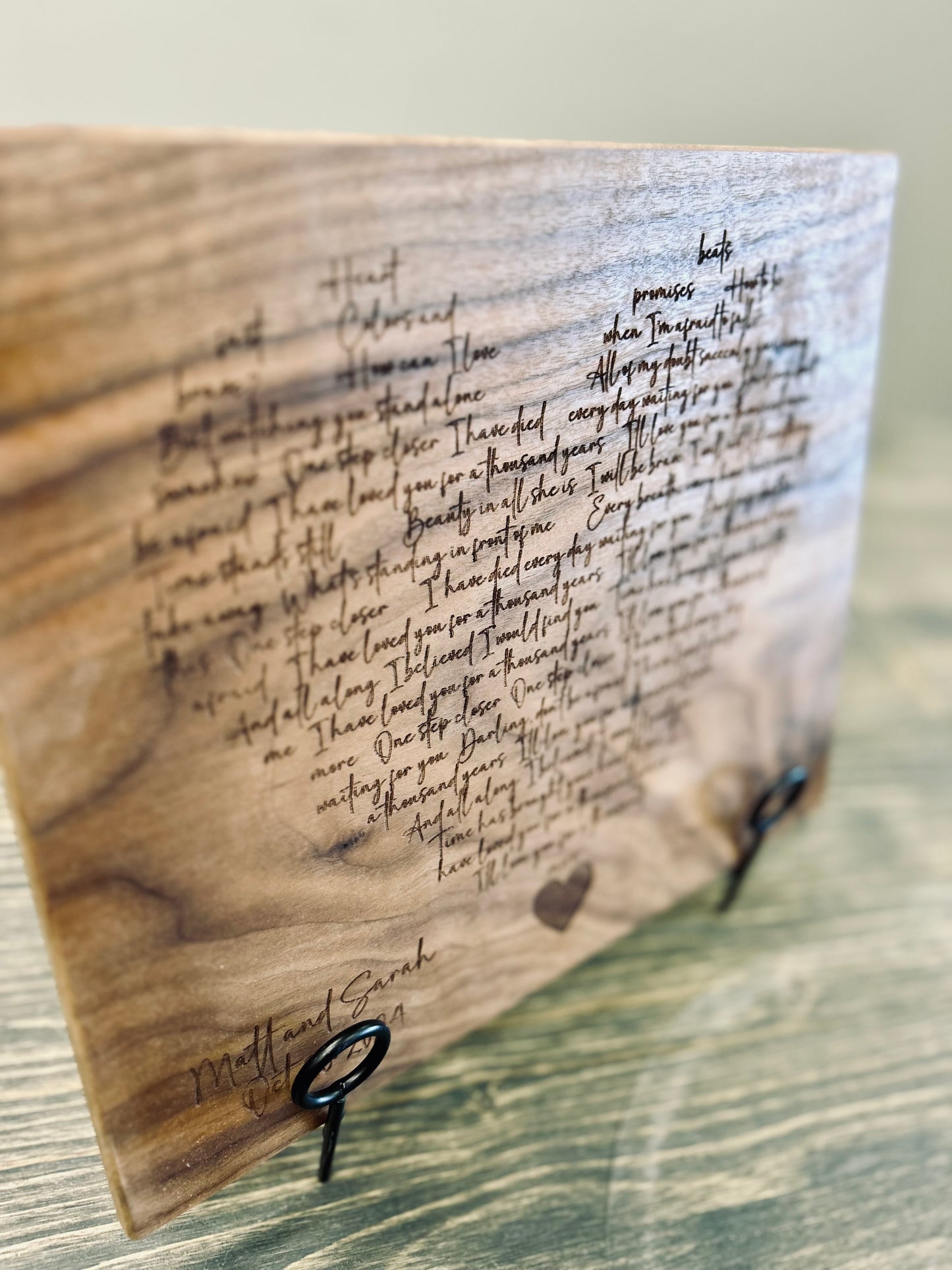 Wedding Song Sign - KY Custom Engraving