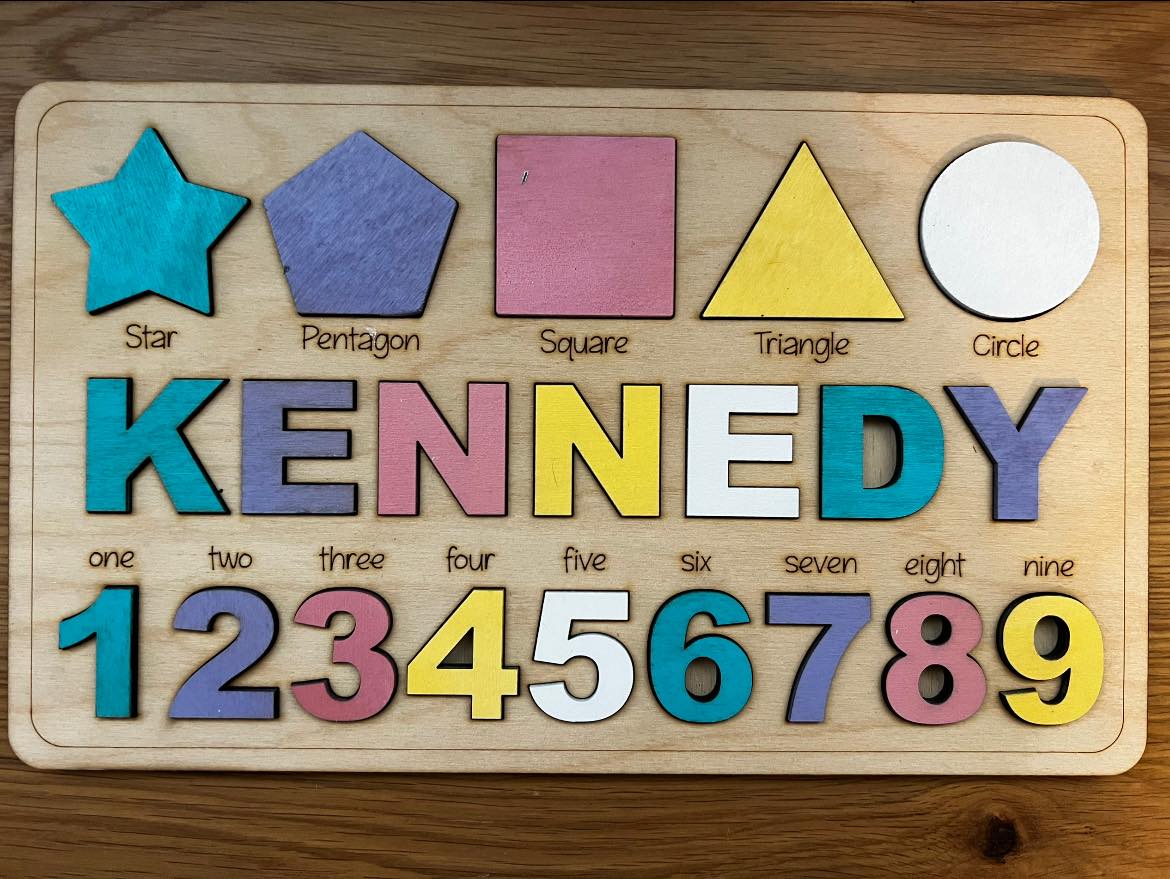 Kid's Name Puzzle - KY Custom Engraving - Made in {{ shop.shopifyProvince }}
