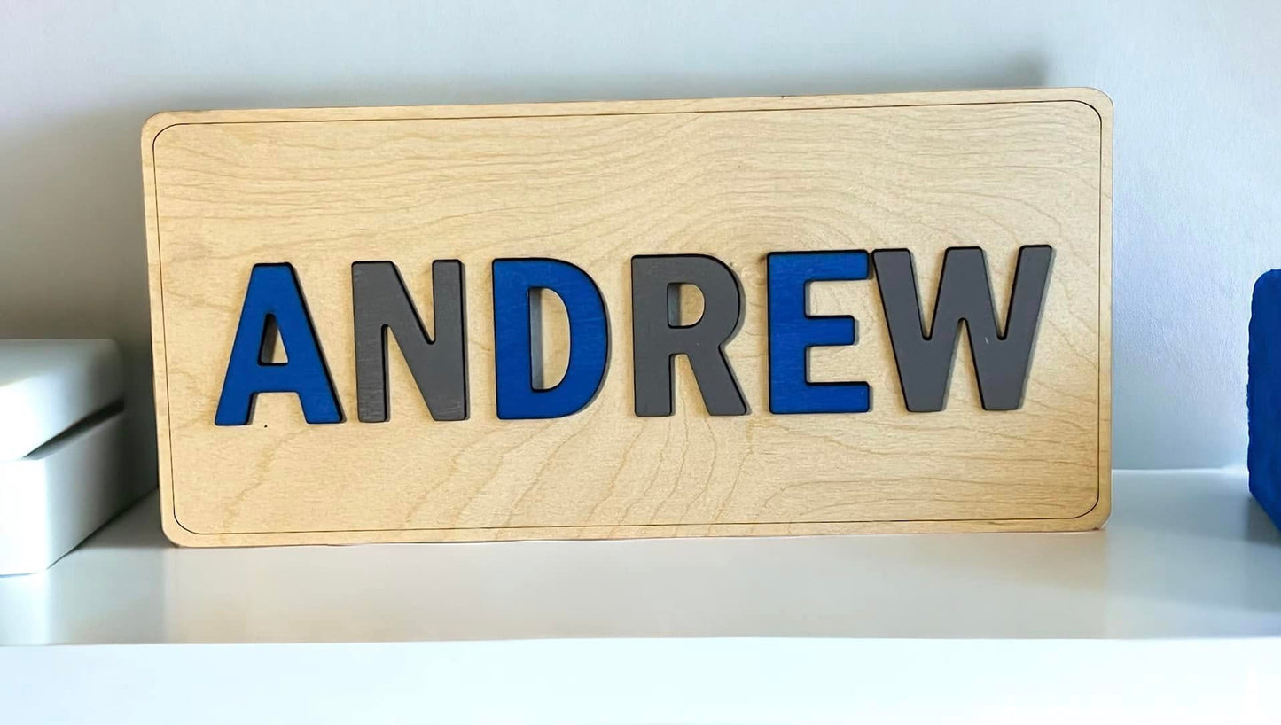 Kid's Name Puzzle - KY Custom Engraving - Made in {{ shop.shopifyProvince }}