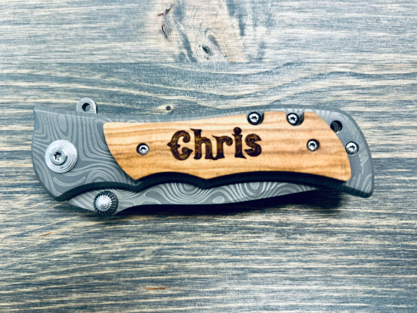 Damascus Pocket Knife