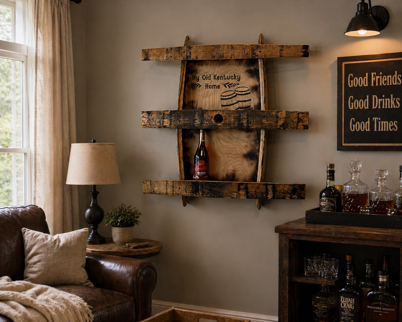 Barrel Stave Shelf