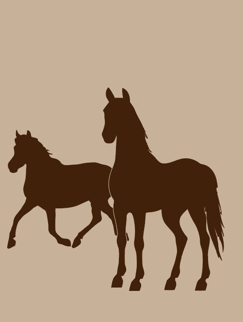 Standing Horse Engraved Pottery Rolling Pin
