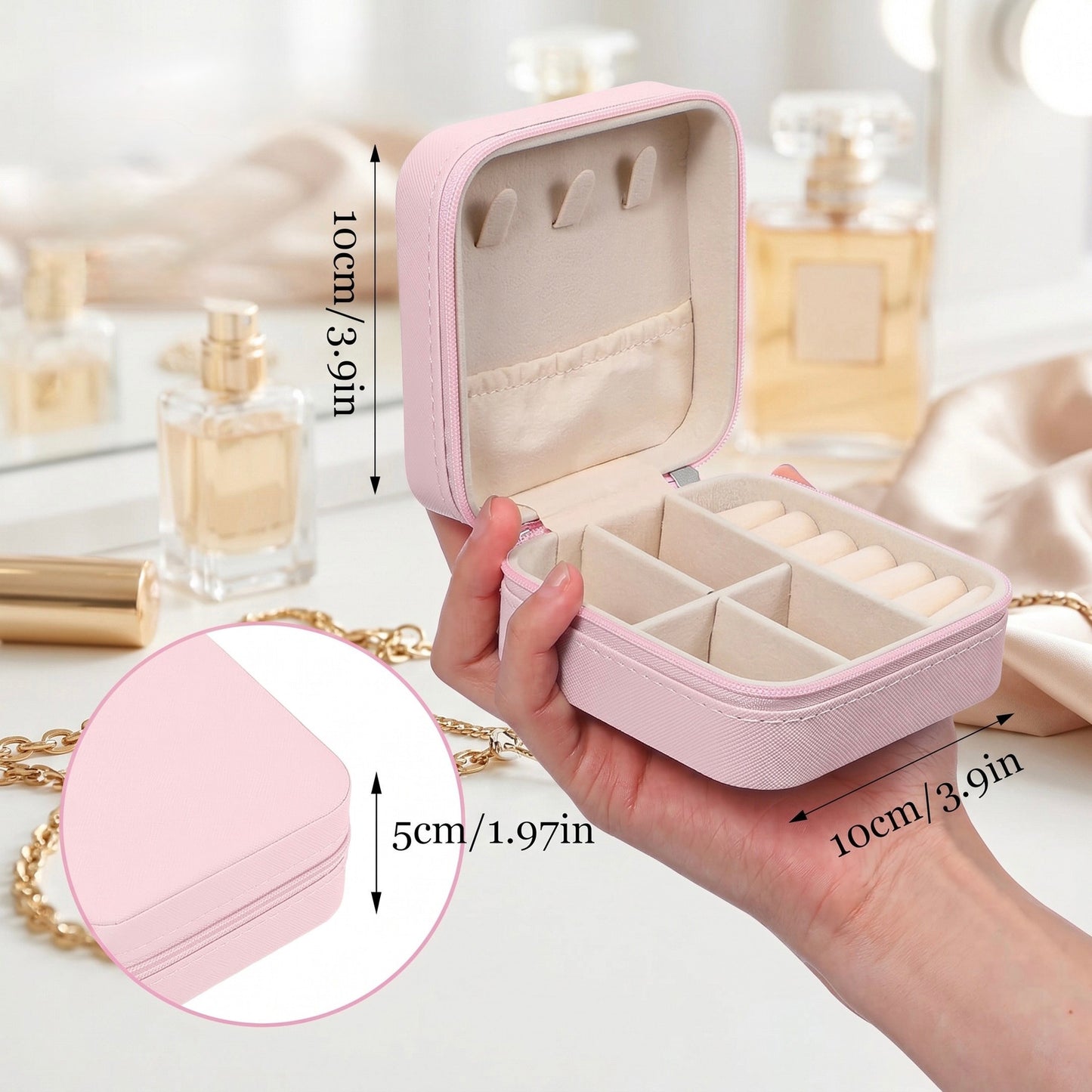 Custom Engraved Travel Jewelry Box