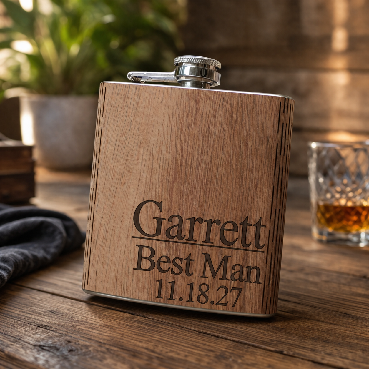 Engraved Flask