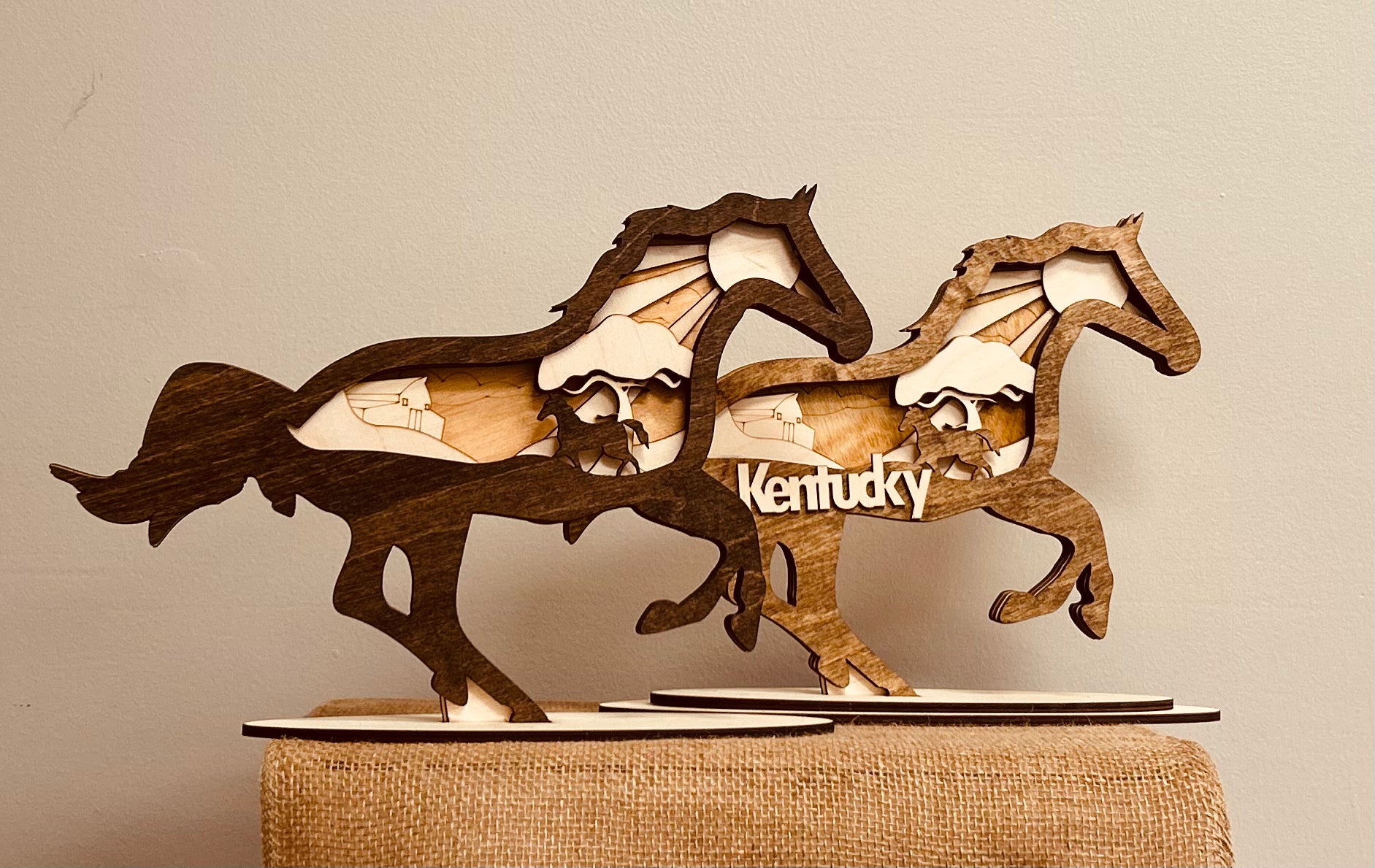 Horse Layered Wood Art - KY Custom Engraving - Made in {{ shop.shopifyProvince }}