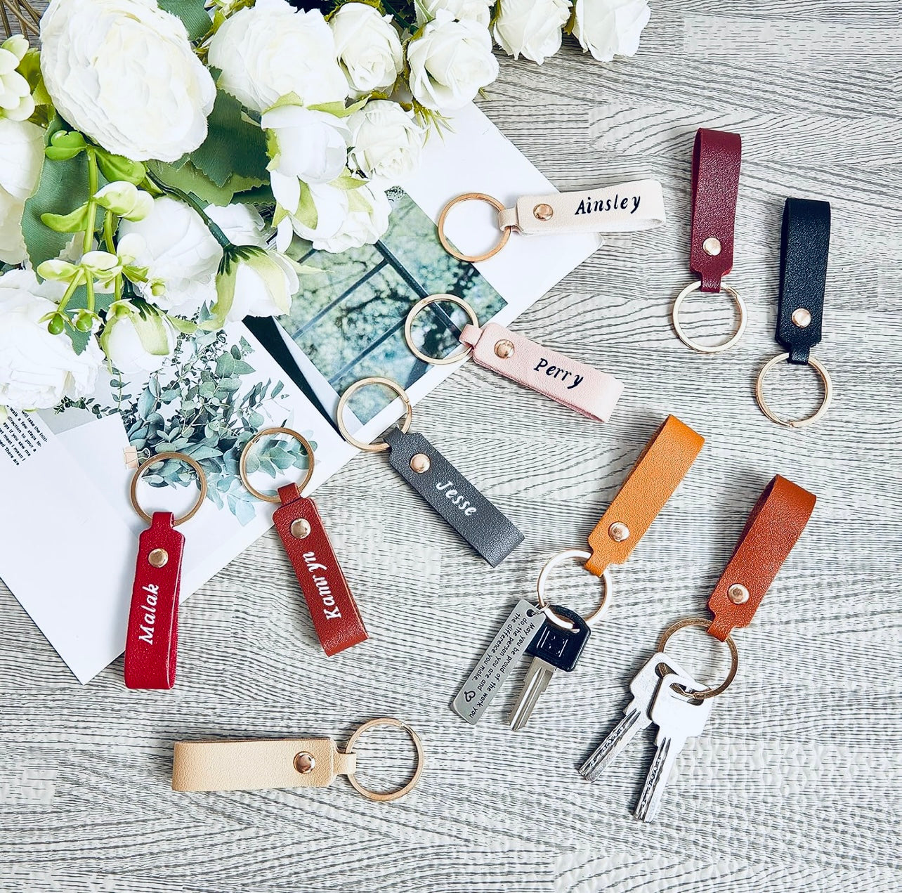 Leather Key Chain - KY Custom Engraving - Made in {{ shop.shopifyProvince }}