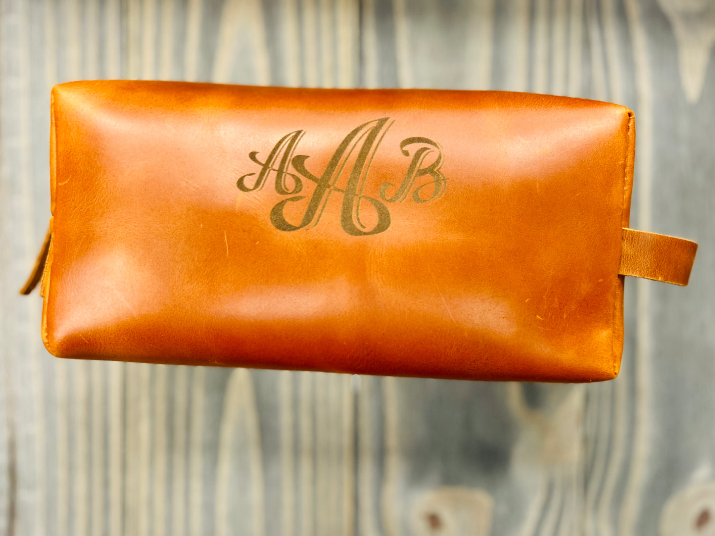 Leather Toiletry Bag - KY Custom Engraving - Made in {{ shop.shopifyProvince }}