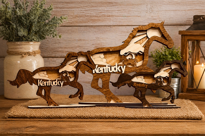 Horse Layered Wood Art