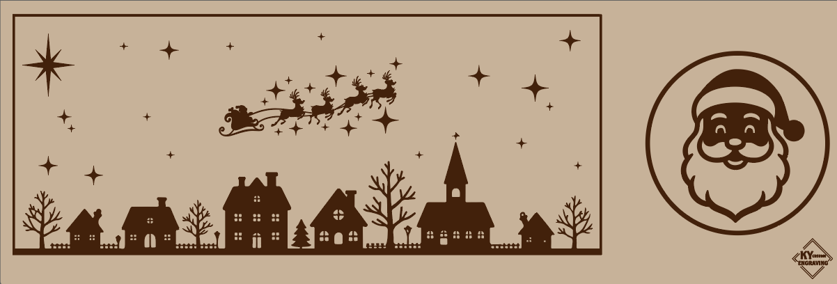 Christmas Chimney Scene Mug Plank