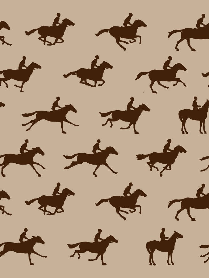 Horse in Motion Engraved Pottery Rolling Pin