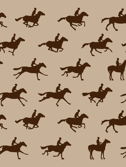 Horse in Motion Engraved Pottery Rolling Pin