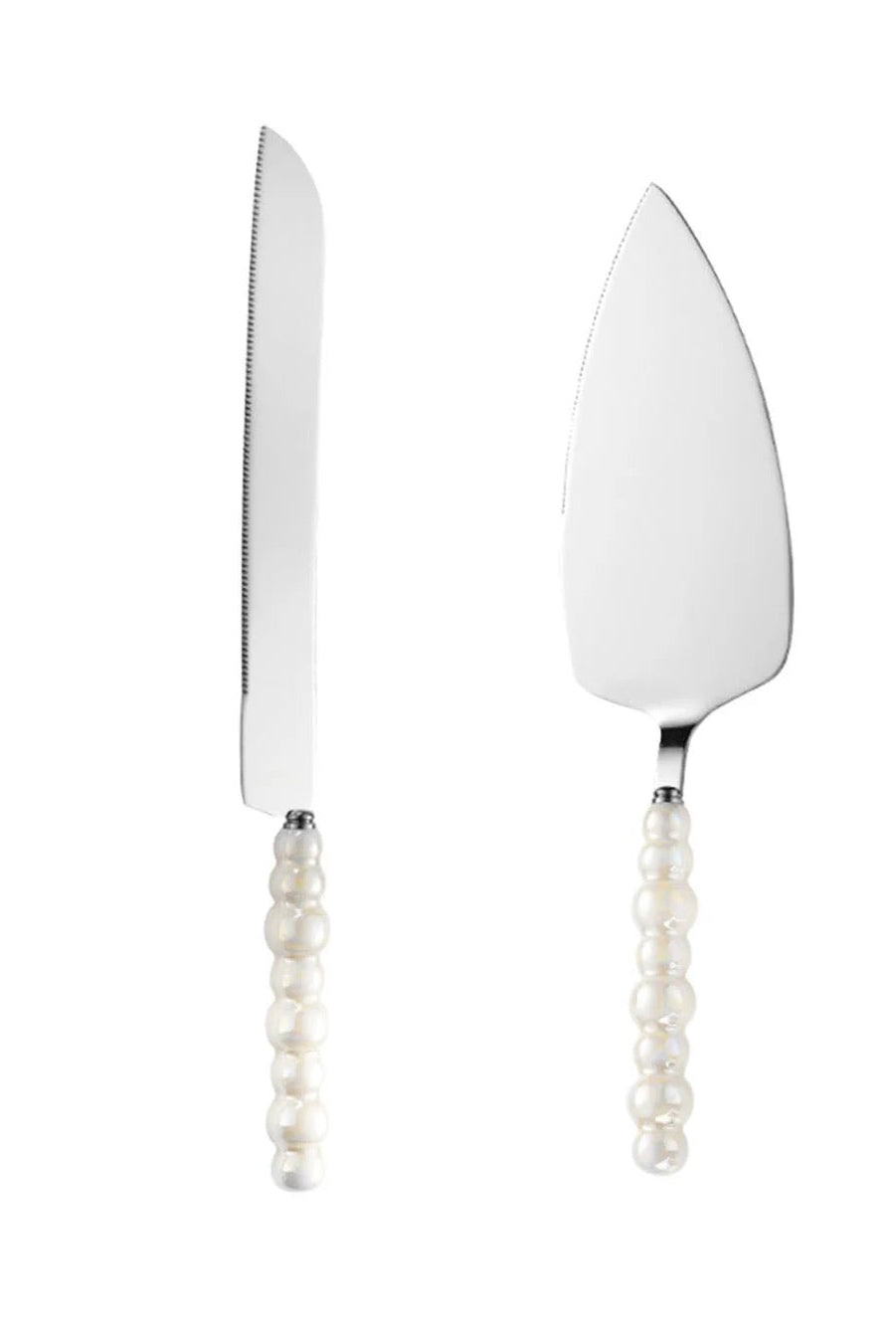 Custom Pearl Handle Cake Knife Set