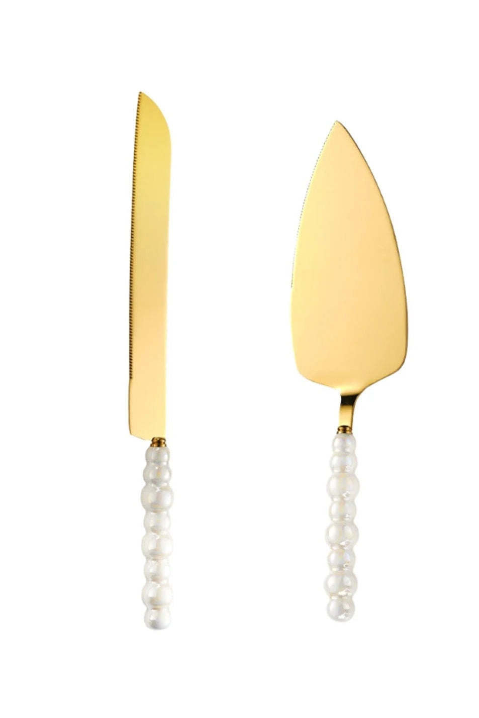 Custom Pearl Handle Cake Knife Set
