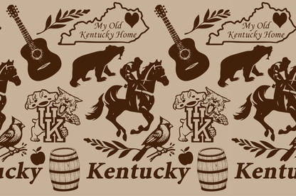 Kentucky Engraved Pottery Rolling Pin
