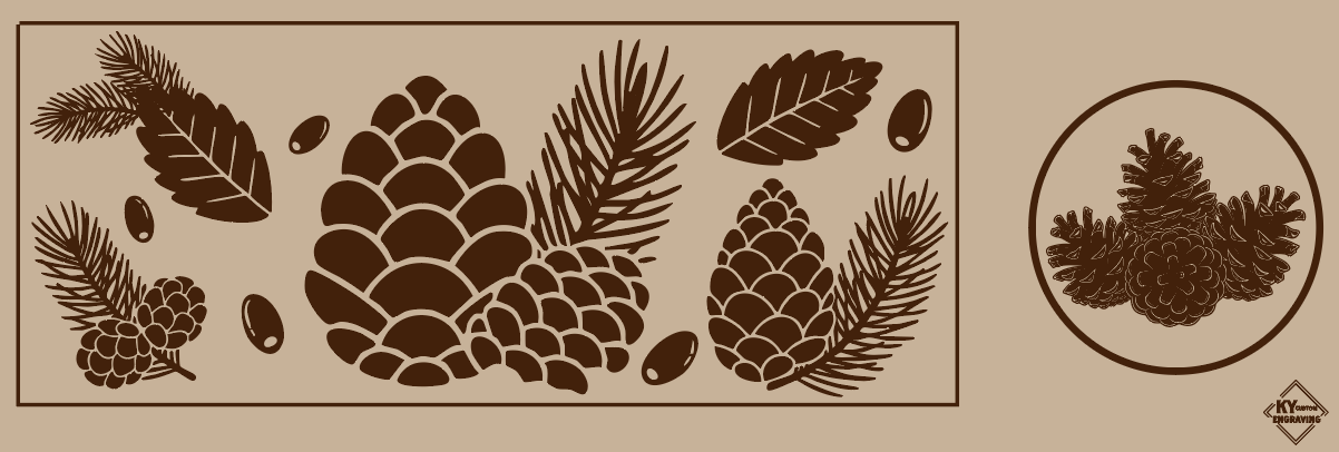 Pinecone Scene Mug Plank