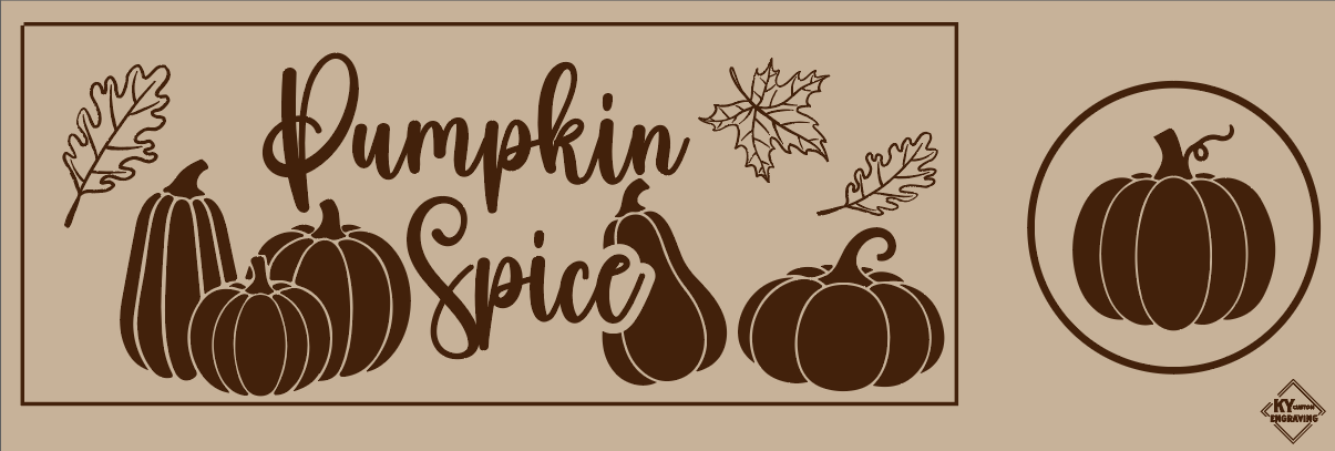 Pumpkin Spice Engraved Mug Plank