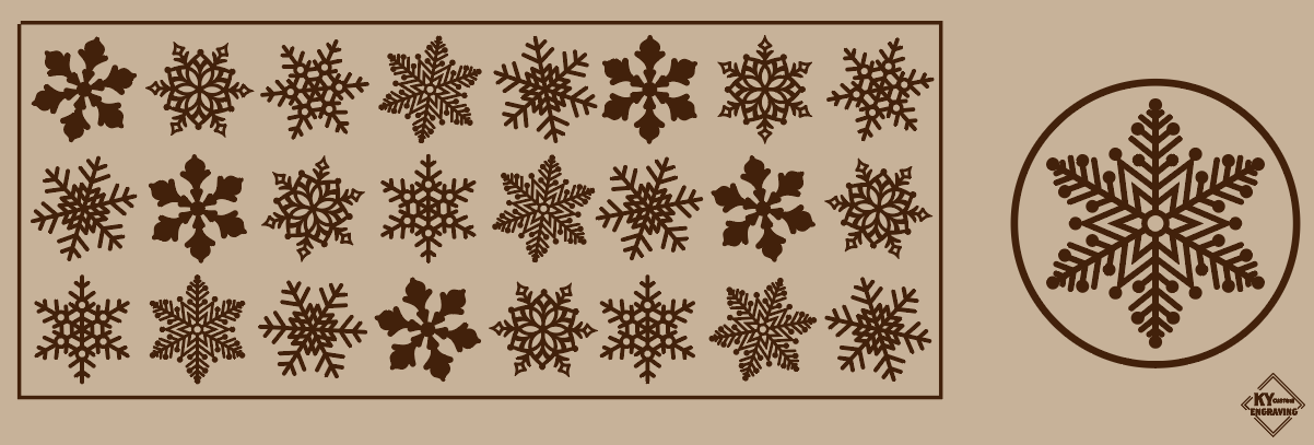 Snowflake Engraved Mug Plank