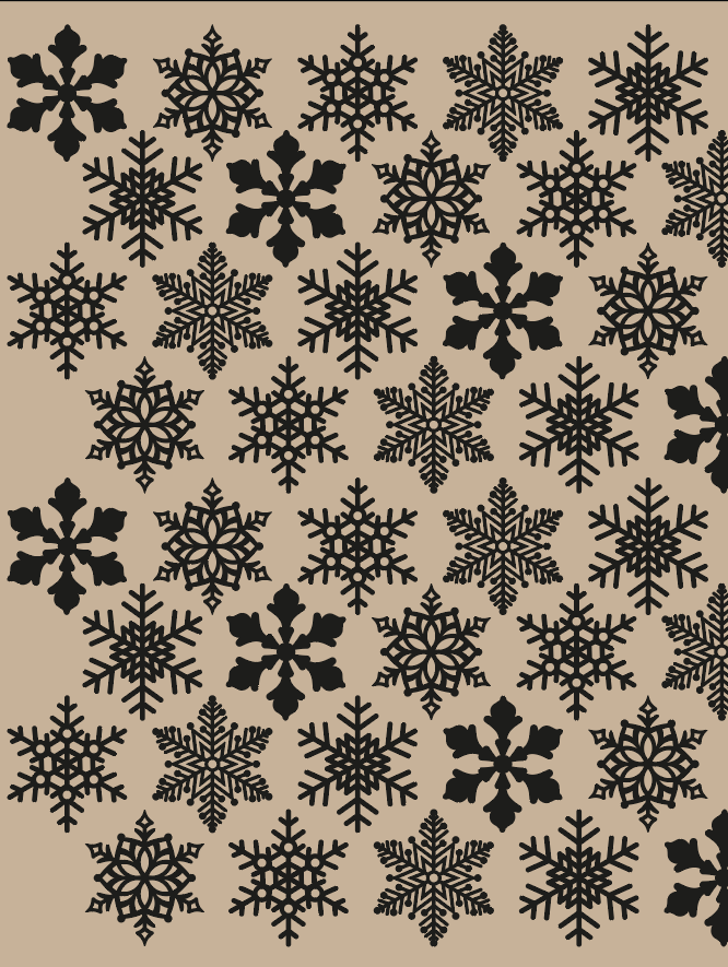 Snowflake Engraved Pottery Rolling Pin