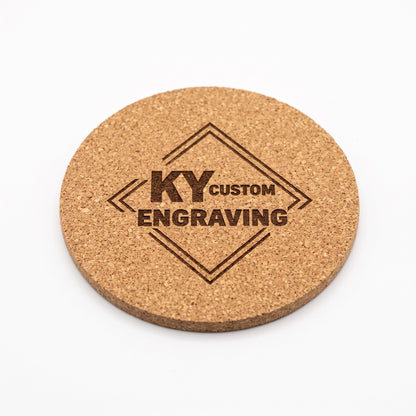 Custom Engraved Cork Coasters