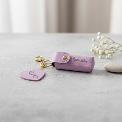Personalized Keychain Lipstick Holder