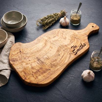Live Edge Olive Wood Serving Board