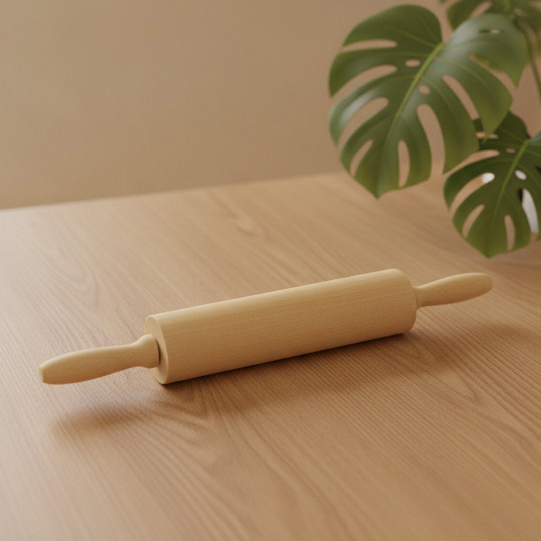 Cornucopia Engraved Pottery Rolling Pin
