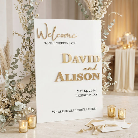 Acrylic Wedding Signs